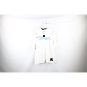 NOS Vtg 90s Davoucci Mens Large Spell Out Script Baggy Fit Short Sleeve T-Shirt